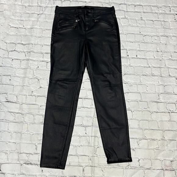Harper Jeans Faux Leather Pants Zip Moto Zipper 30 - Picture 2 of 4